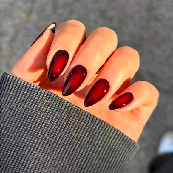 Blood Bank Almond Press On Nail Set 🩸 24 Piece Set - Picture 1 of 3